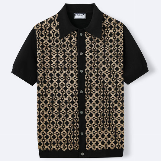 Summer Tencel Sweater - Elegant Jacquard Cardigan