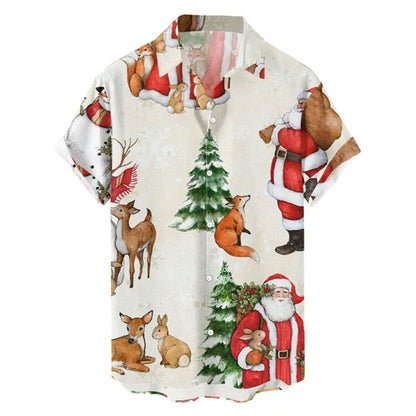 Hawaiian Men's Summer 3D Printed Short-sleeved Shirt - Chic and Current