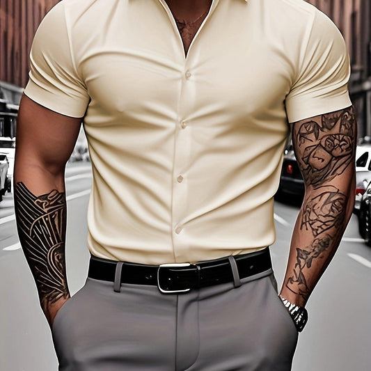 Men's Casual Short Sleeve Shirt - Lightweight & Breathable