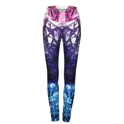 Angel Wings Digital Print Yoga Pants - Women's Activewear