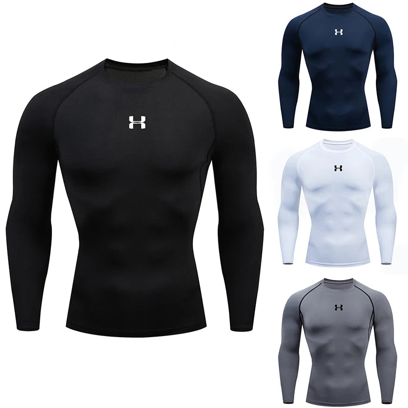 Men's Running Compression T-shirt - Enhance Performance - Sport Tees - Gym Fitness