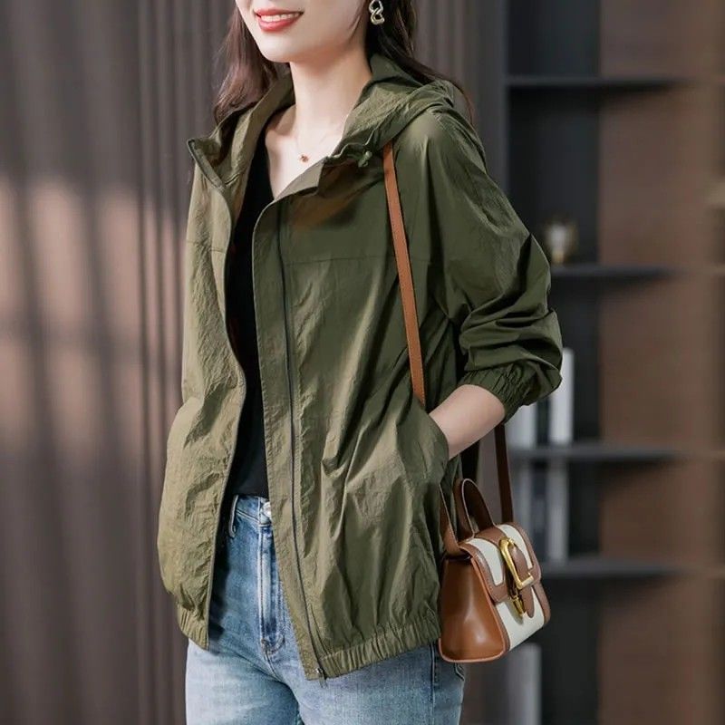 New Hooded Lightweight Short Coat For Women