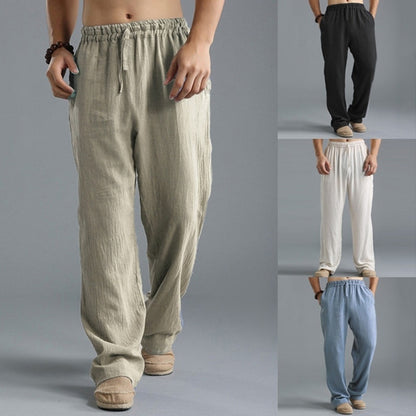Breathable Linen Sports Pants for Men - Loose Casual Wear