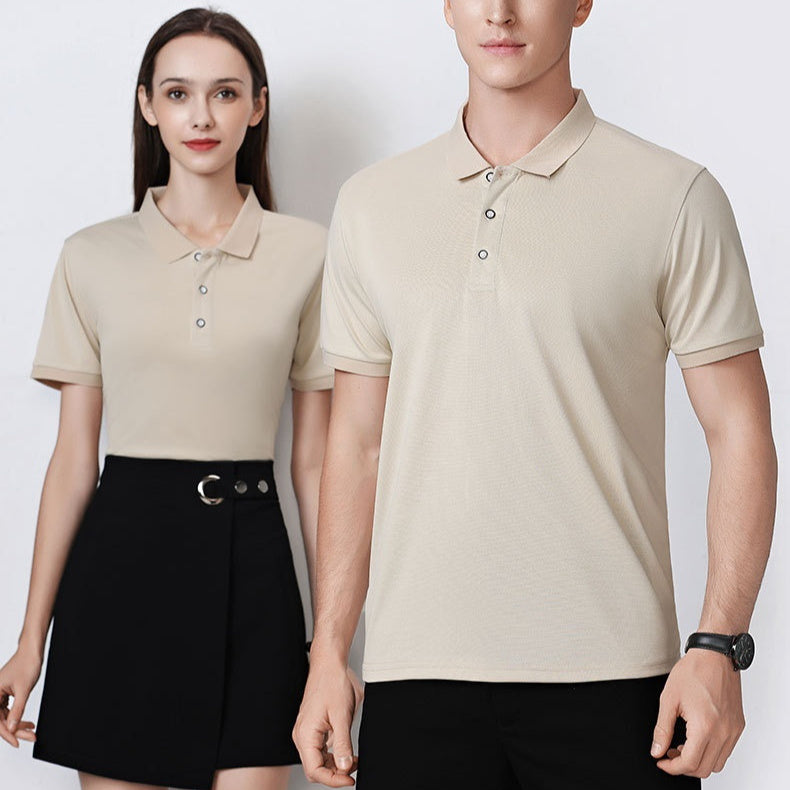 Cooling Ice Silk Overalls T-shirt Polo Shirt Short Sleeve