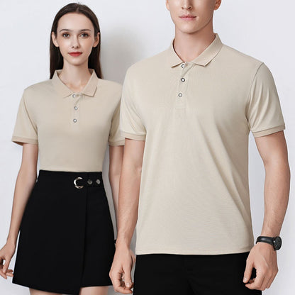 Cooling Ice Silk Overalls T-shirt Polo Shirt Short Sleeve