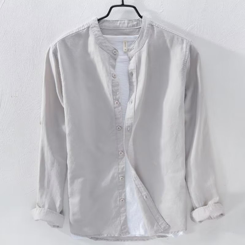 Breathable Casual Long Sleeve Cotton Linen Shirt - Summer Collection