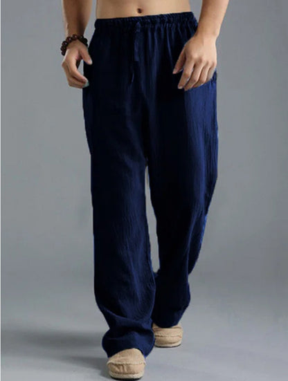 Breathable Linen Sports Pants for Men - Loose Casual Wear