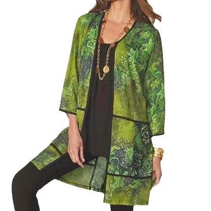 Women's UV-proof Sunscreen 34 Sleeve Printed Coat