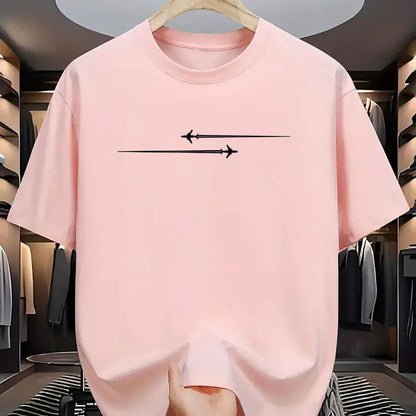 Pattern Printed Sports T-shirt - Comfortable & Stylish - Round Neck Design