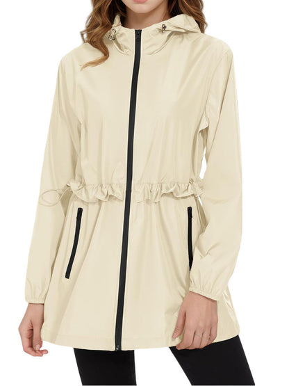 Hooded Raincoat Outdoor Sports Waterproof Windbreaker Jacket Waterproof Clothing Coat Tops