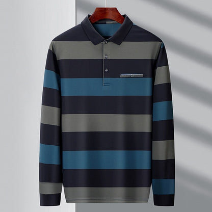 Colorblock Striped Long Sleeve T-shirt