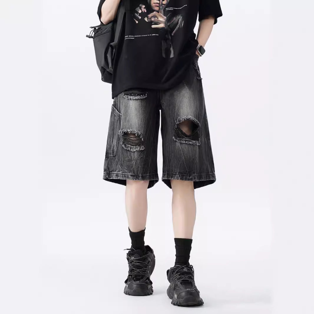 Vintage Ripped Denim Shorts - Stylish & Comfortable