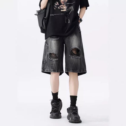 Vintage Ripped Denim Shorts - Stylish & Comfortable