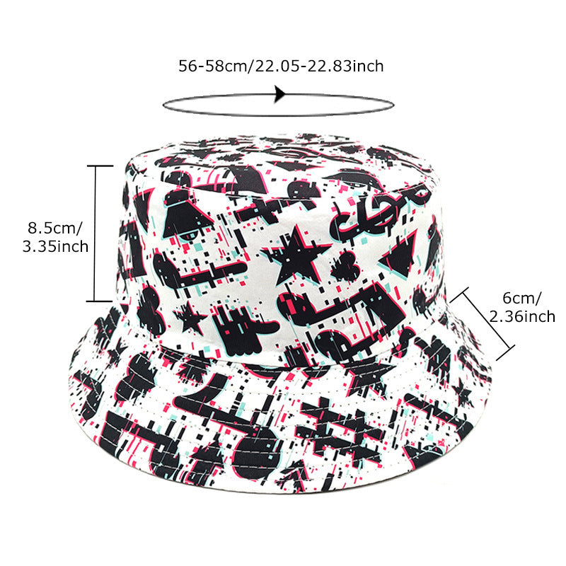 Musical Note Pattern Printing Bucket Hat - Perfect for Summer Travel