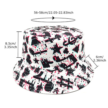 Musical Note Pattern Printing Bucket Hat - Perfect for Summer Travel