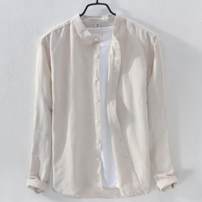Breathable Casual Long Sleeve Cotton Linen Shirt - Summer Collection