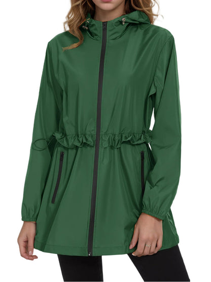 Hooded Raincoat Outdoor Sports Waterproof Windbreaker Jacket Waterproof Clothing Coat Tops