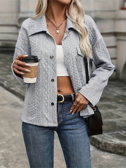 Pocket Button Casual Fashion Loose Jacket Coat