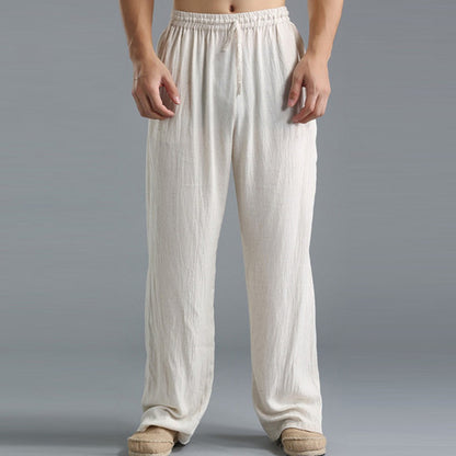 Breathable Linen Sports Pants for Men - Loose Casual Wear