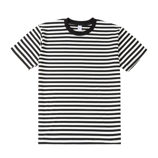 Striped Short Sleeve Men's Versatile T-shirt - Loose Top | Chic and Current