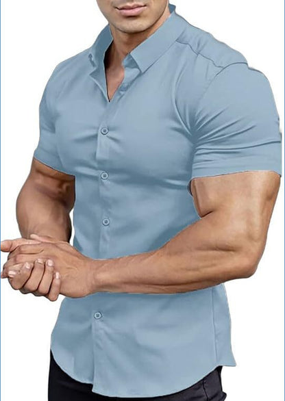 Men's Casual Short Sleeve Shirt - Lightweight & Breathable