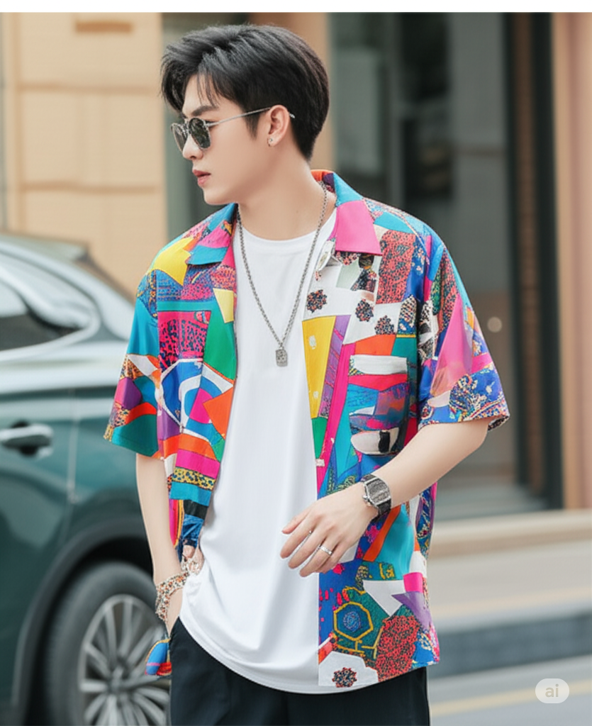 Men Loose Hip Hop Shirt