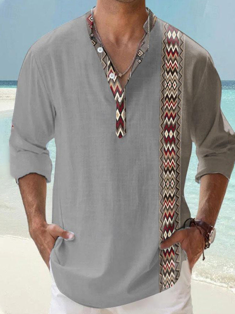 Bamboo Linen Hawaiian Shirt - Long Sleeve