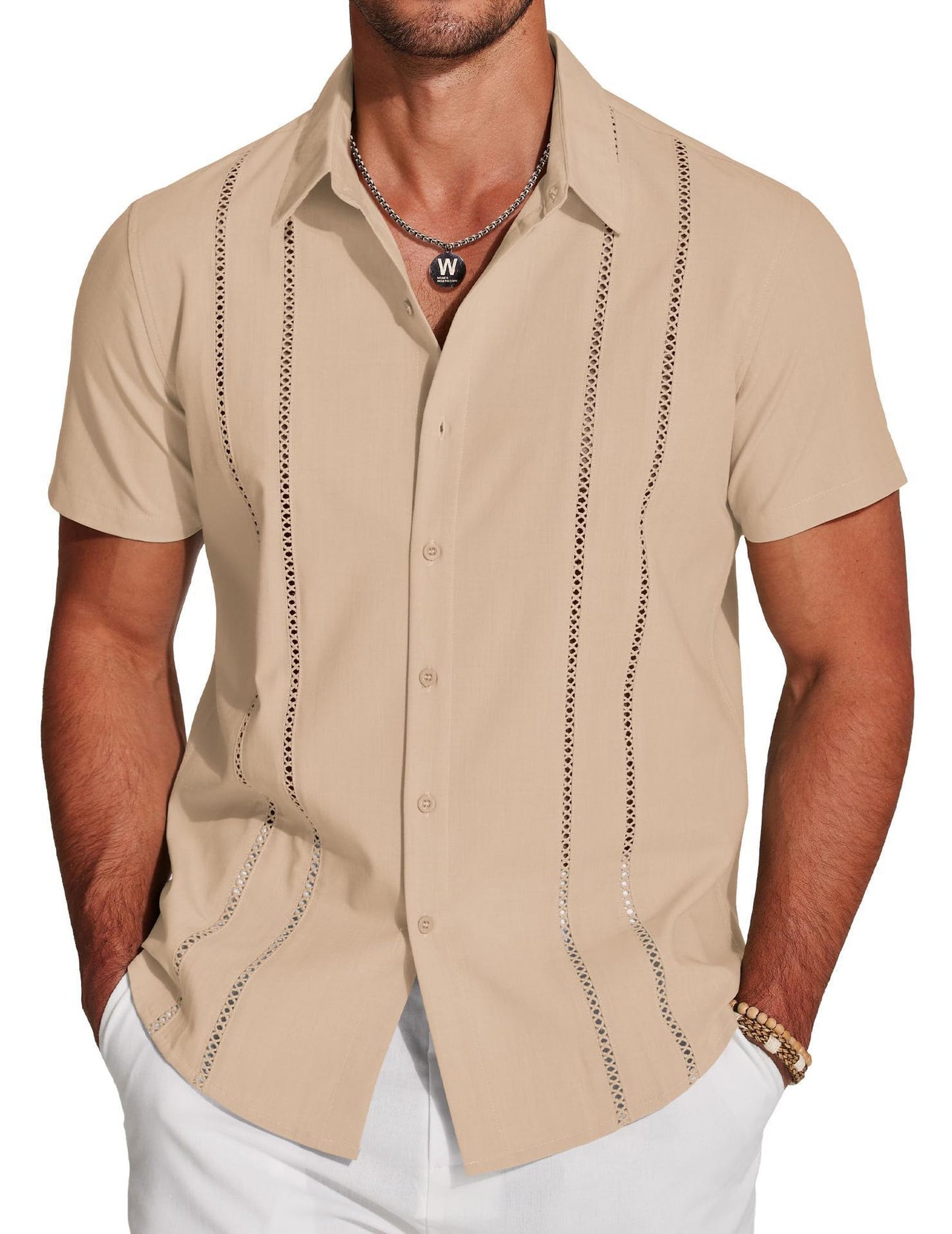 Men's Hawaiian Short Sleeve Shirt - 3D Digital Print for Holidays