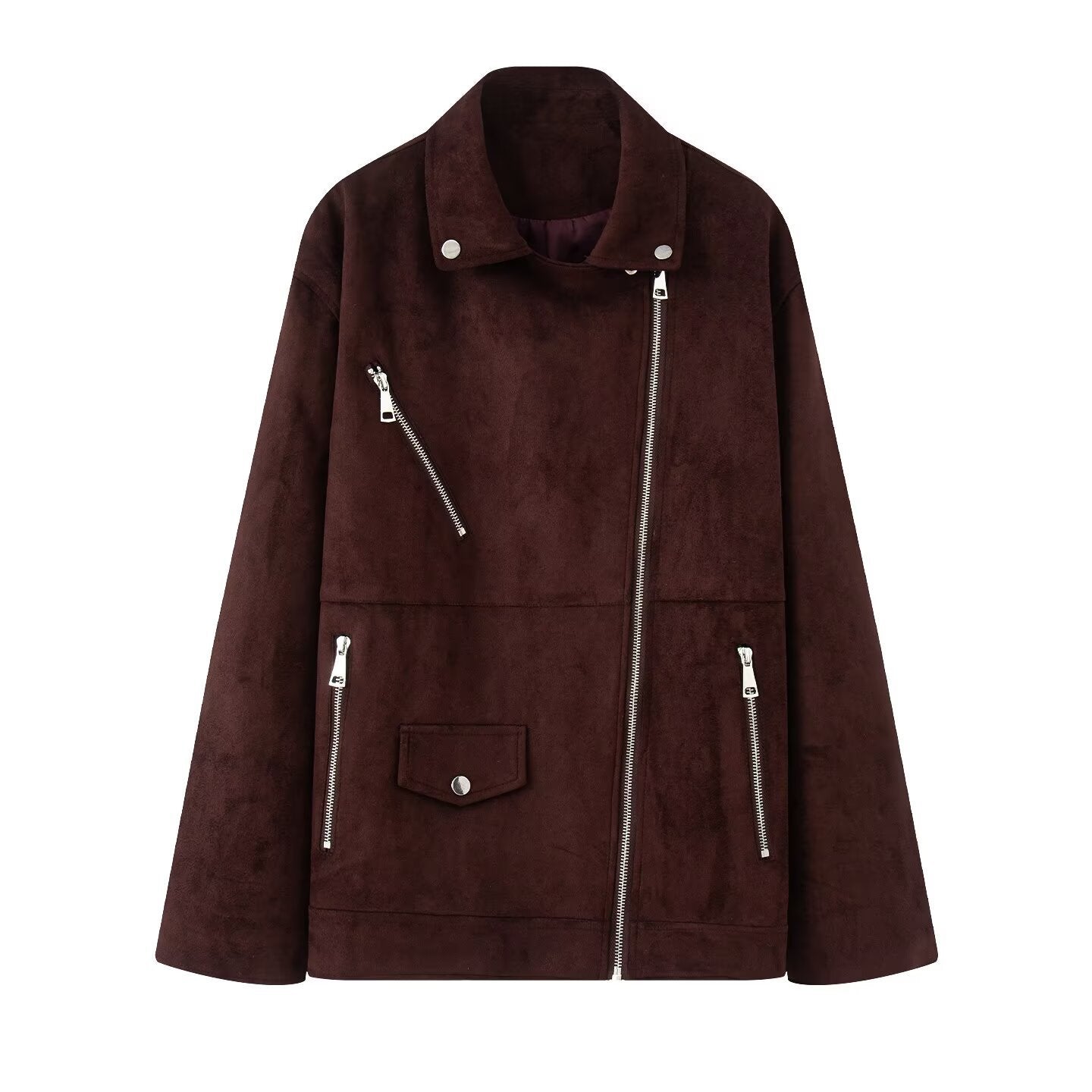 Women's Fashion Elegant Suede Lapel Jacket