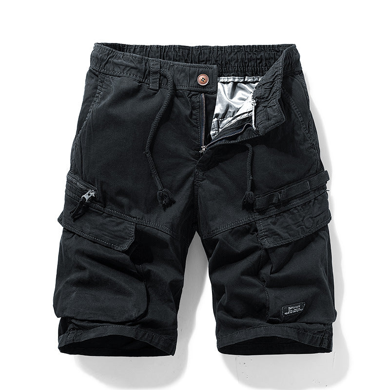 Men's Summer New Zipper Multi-pocket Shorts