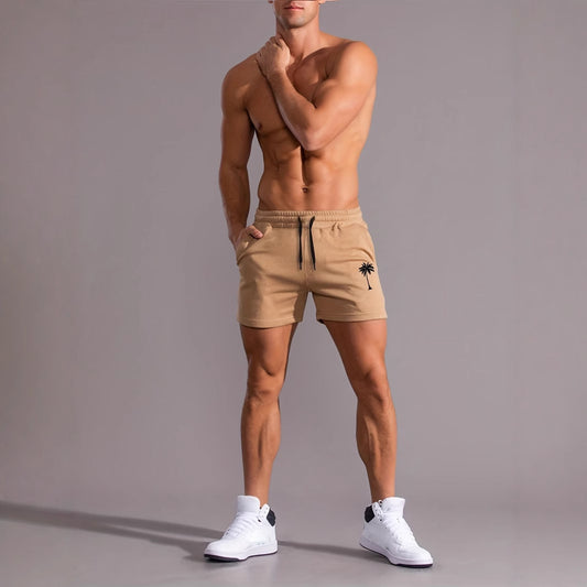 Men's Casual Coconut Printed Sports Shorts - Perfect for Summer