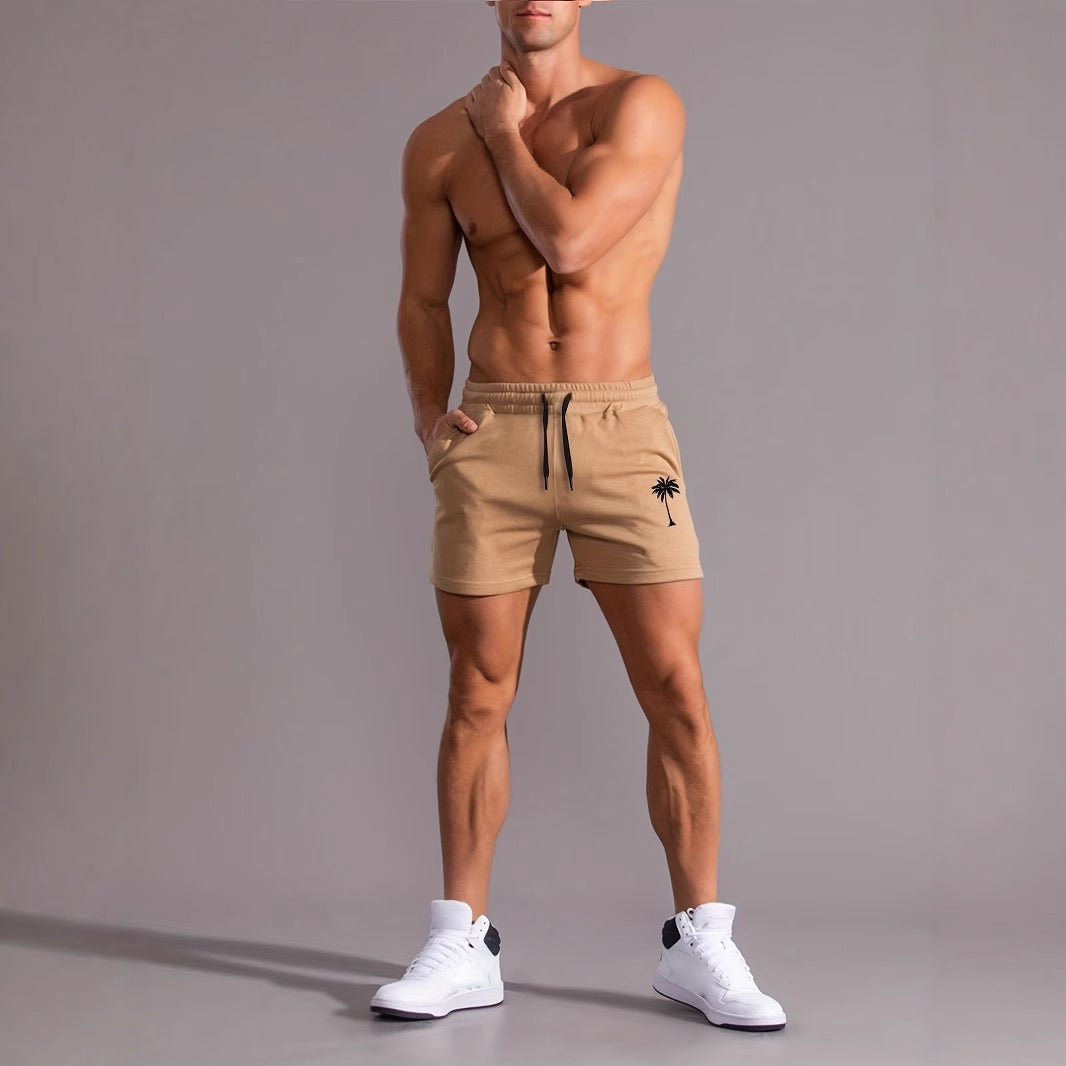 Men's Casual Coconut Printed Sports Shorts - Perfect for Summer