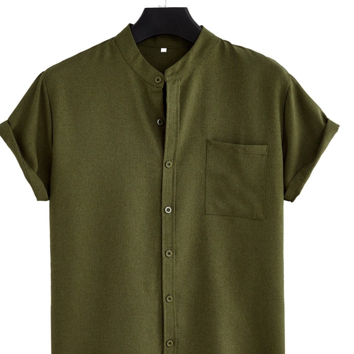 Solid Color Casual Shirt With Pocket - Trendy Men's Fashion