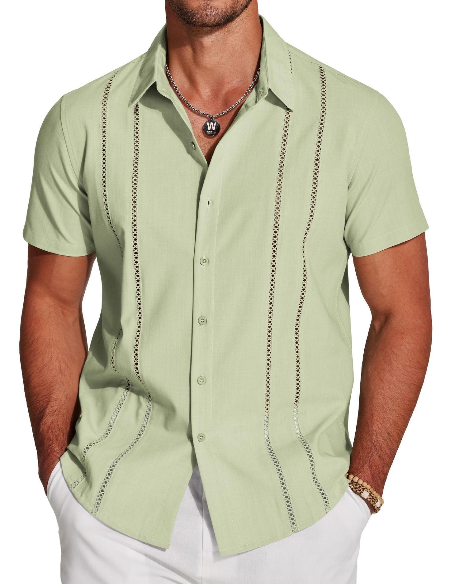 Men's Hawaiian Short Sleeve Shirt - 3D Digital Print for Holidays