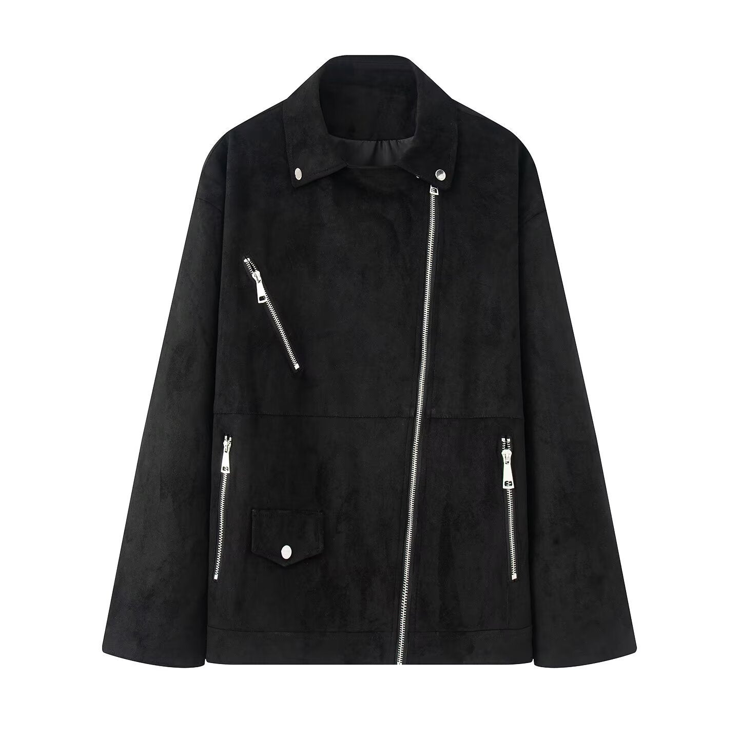 Women's Fashion Elegant Suede Lapel Jacket