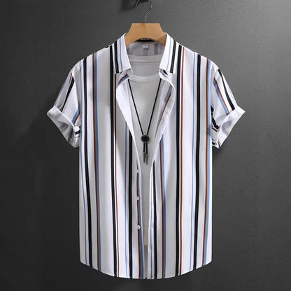 Stripes Short Sleeve Shirt - Summer Fashion Trend for Men