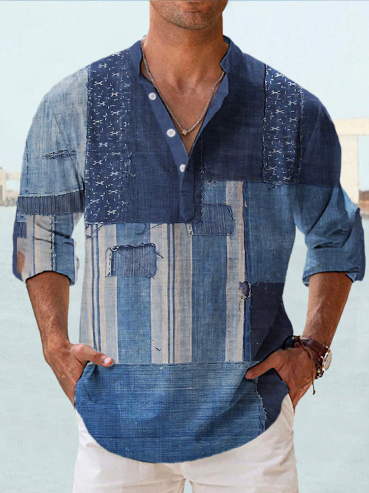 Bamboo Linen Hawaiian Shirt - Long Sleeve