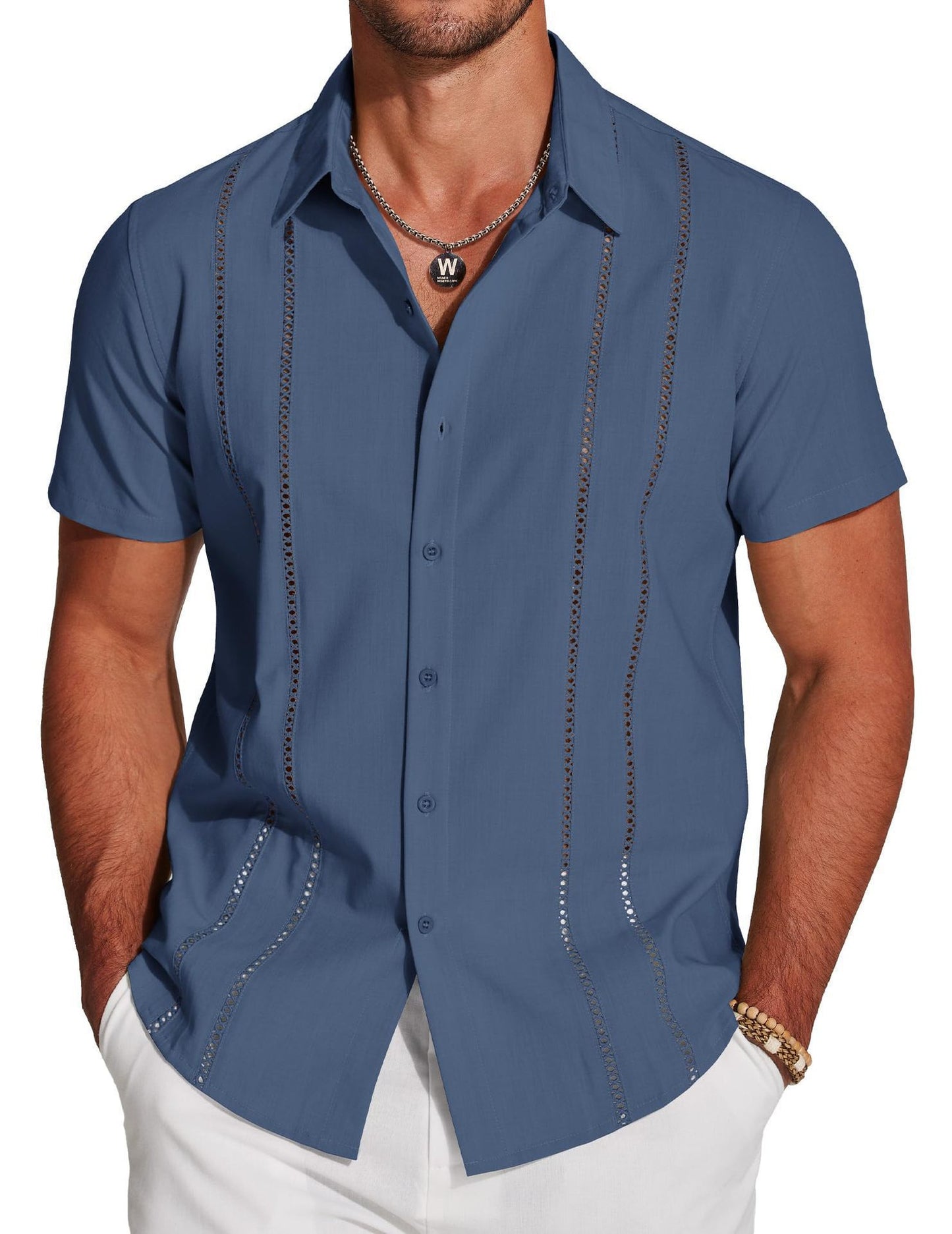 Men's Hawaiian Short Sleeve Shirt - 3D Digital Print for Holidays