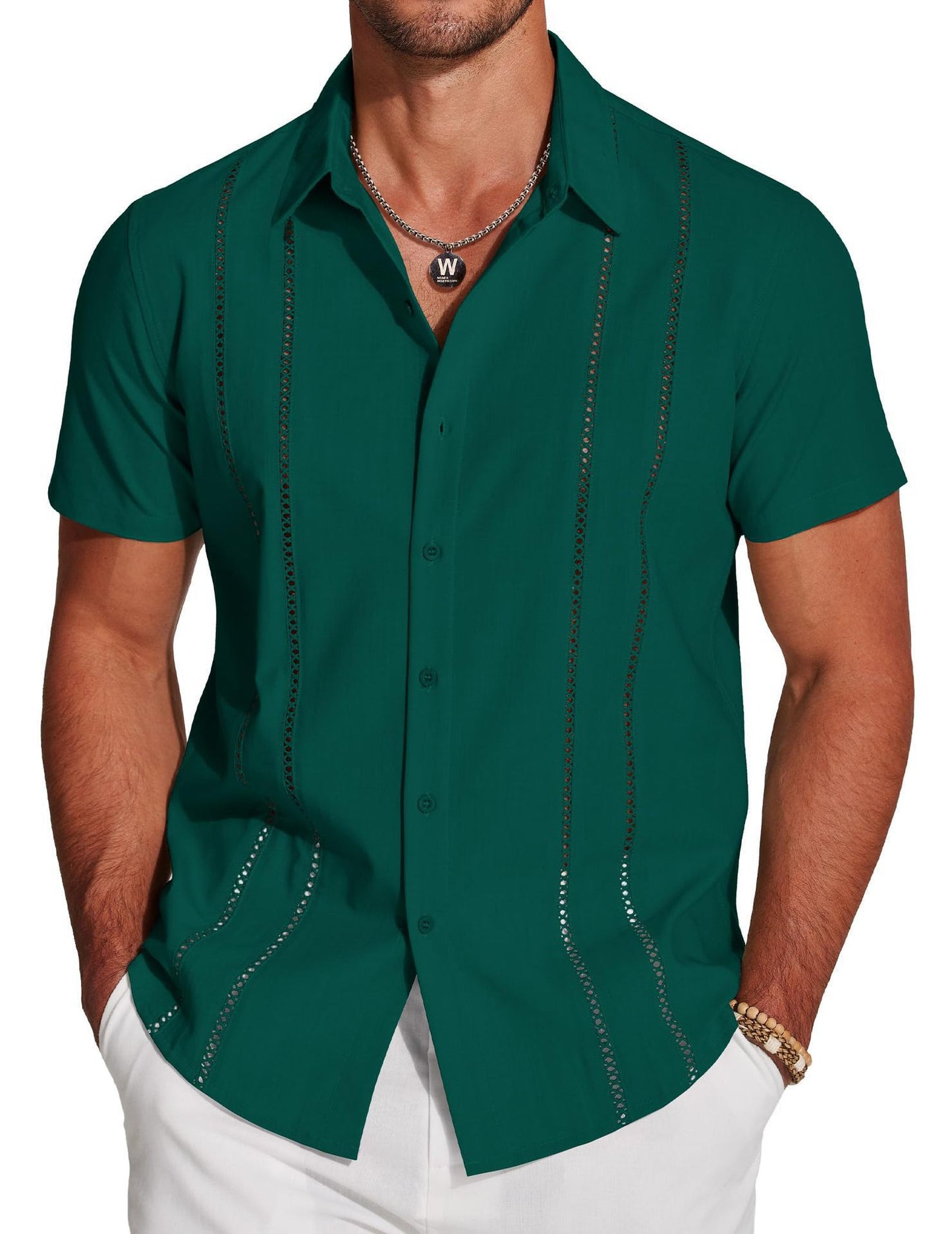Men's Hawaiian Short Sleeve Shirt - 3D Digital Print for Holidays