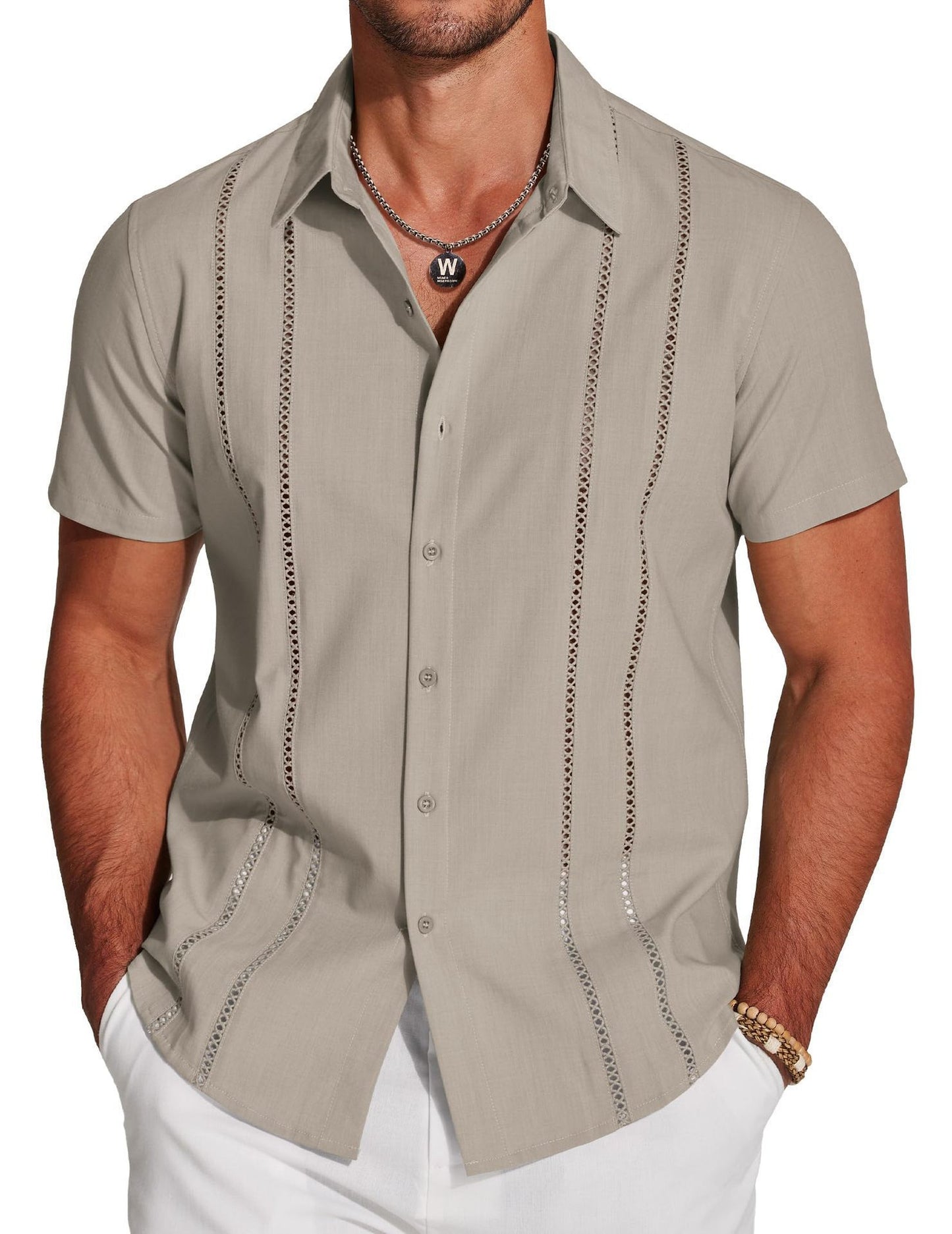 Men's Hawaiian Short Sleeve Shirt - 3D Digital Print for Holidays