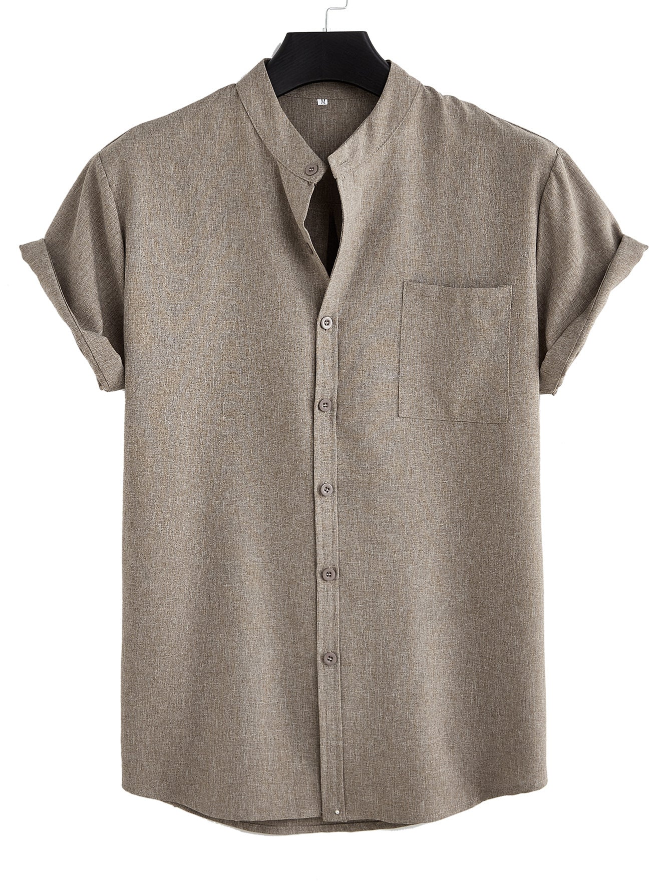 Solid Color Casual Shirt With Pocket - Trendy Men's Fashion