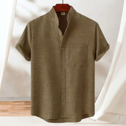 Solid Color Casual Shirt With Pocket - Trendy Men's Fashion