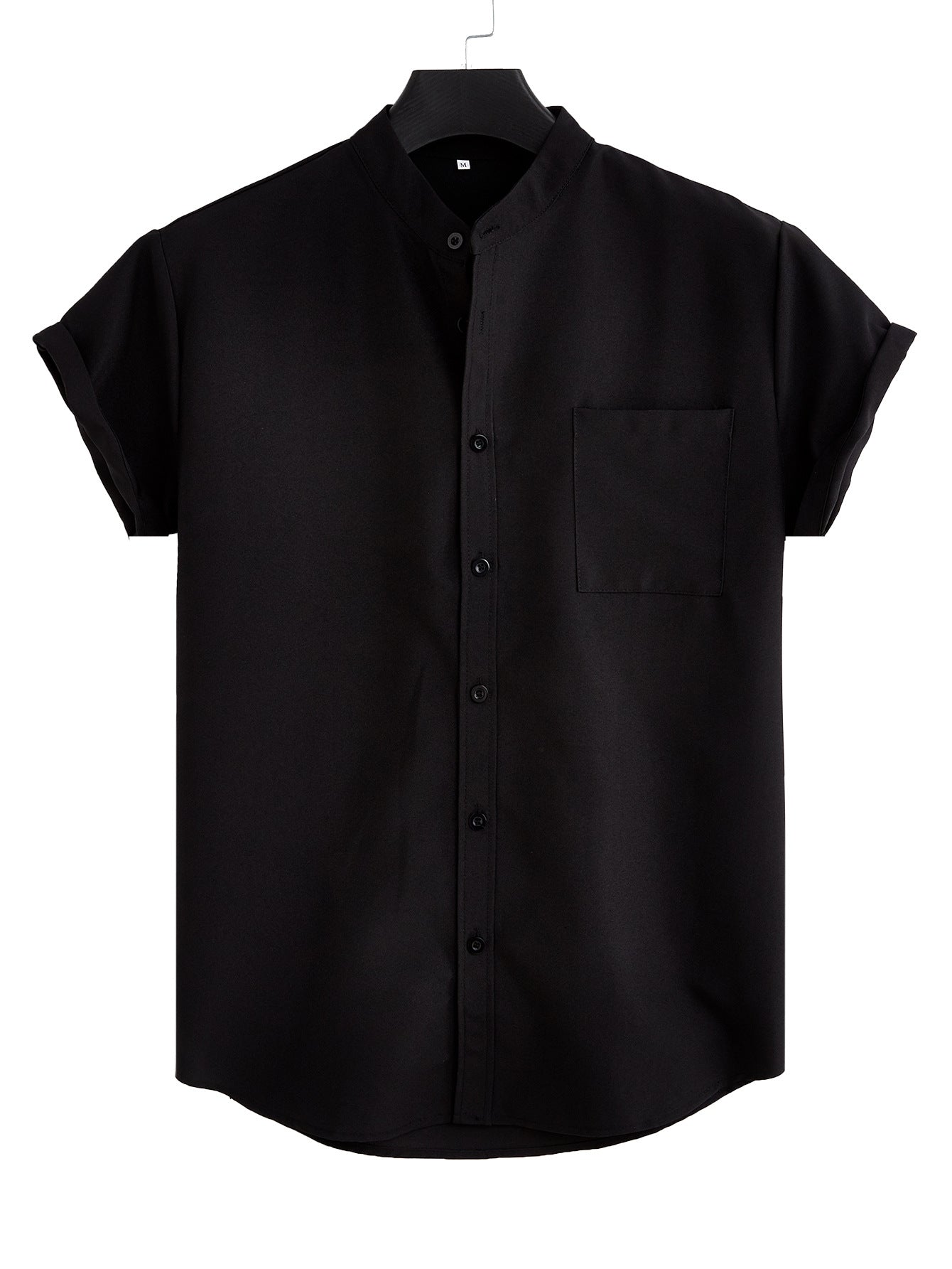 Solid Color Casual Shirt With Pocket - Trendy Men's Fashion