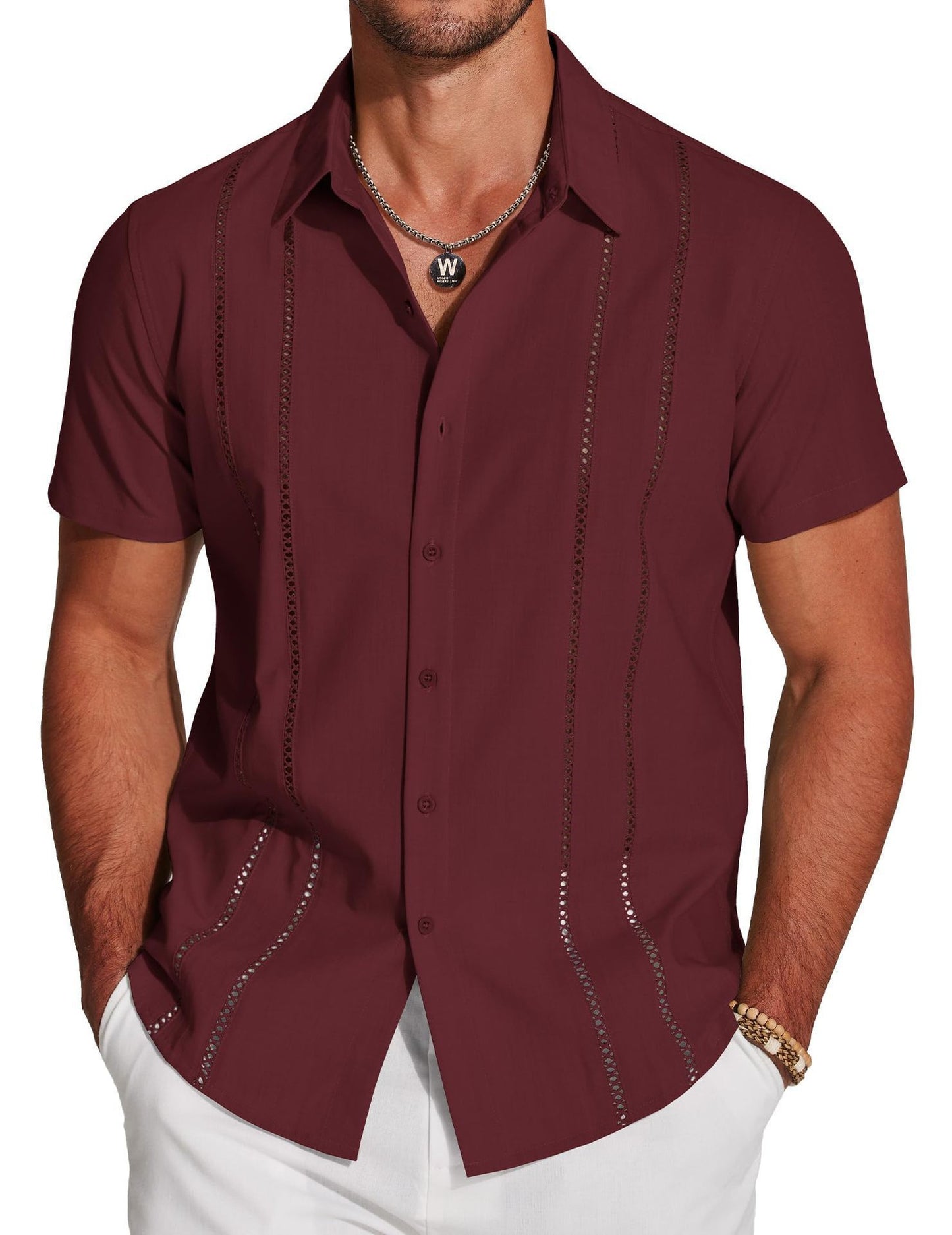 Men's Hawaiian Short Sleeve Shirt - 3D Digital Print for Holidays