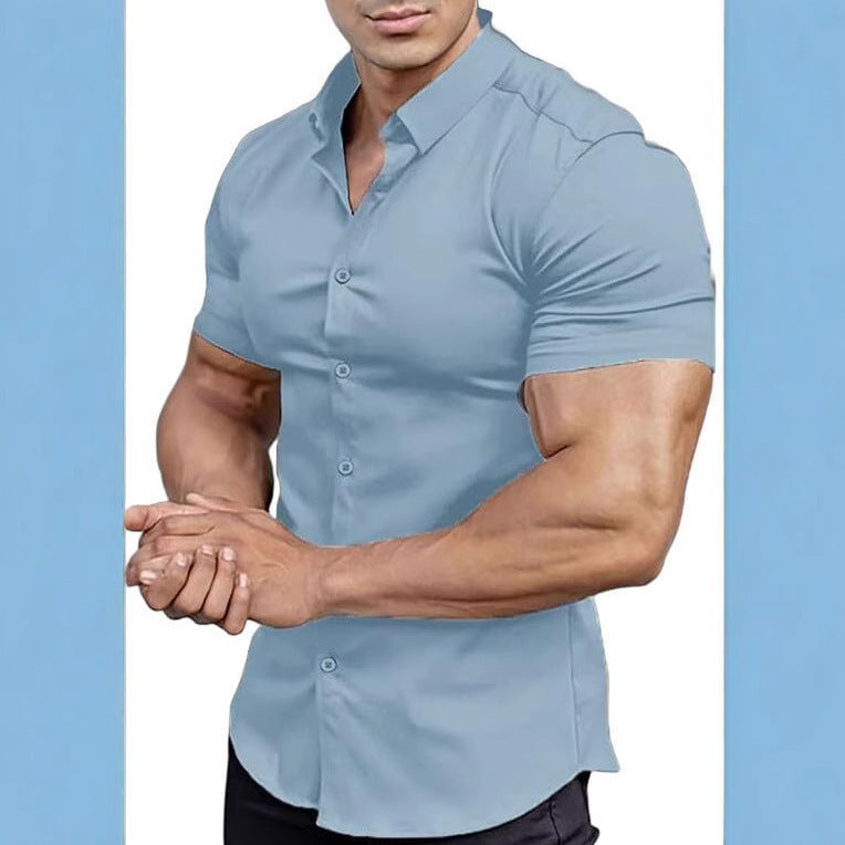 Men's Casual Short Sleeve Shirt - Lightweight & Breathable