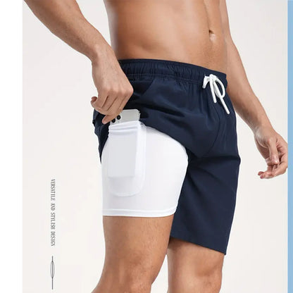 Men's Summer Beach Pants Shorts - Plus Size Loose Fit