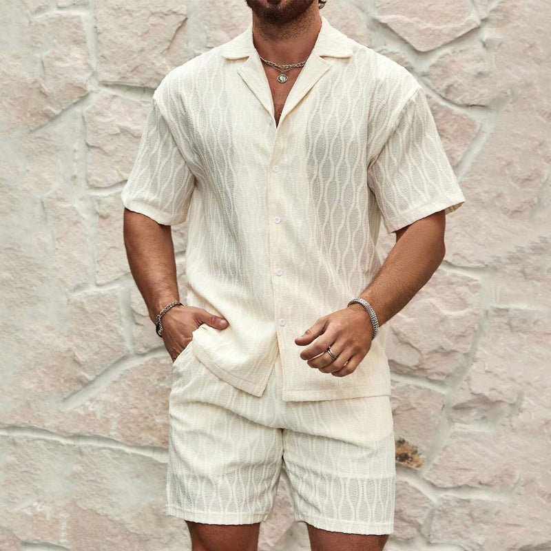 Men's Summer Fashion Tracksuits - Solid Loose Casual Two Pieces