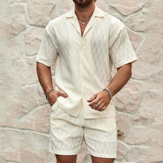 Men's Summer Fashion Tracksuits - Solid Loose Casual Two Pieces
