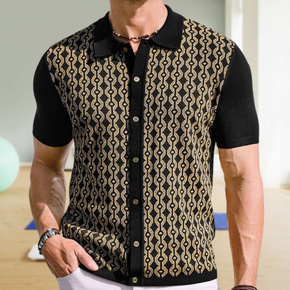Summer Tencel Sweater - Elegant Jacquard Cardigan