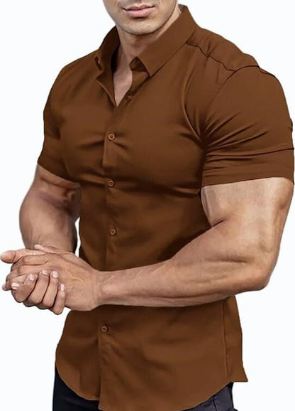 Men's Casual Short Sleeve Shirt - Lightweight & Breathable